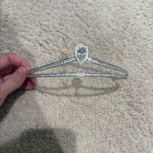 Elegant Silver Tiara with Crystal Accents